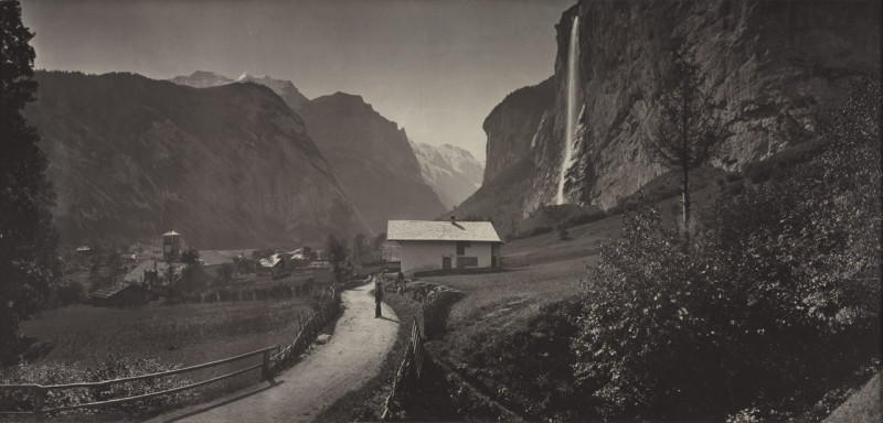 Carte postale ancienne Adolphe Braun - Valley of Lauterbrunnen, Switzerland (from the album Charbons de Braun- vue - 1998.163 - Cleveland Museum of Art