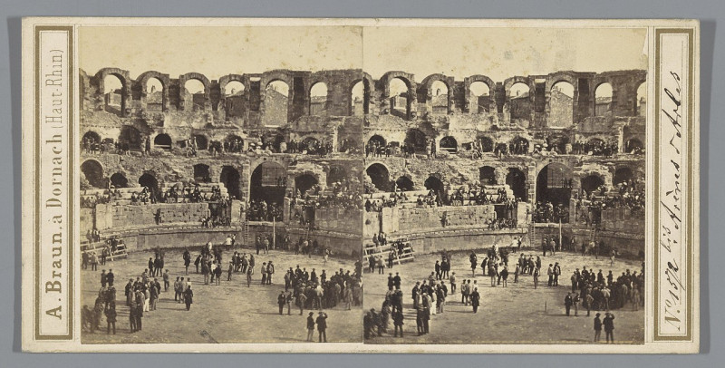 Carte postale ancienne Amfitheater van Arles, Frankrijk Arènes d'Arles (titel op object), Rp-F-F06321