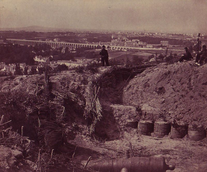 Carte postale ancienne Braun, Adolphe (1811-1877) - Paris, 1871 - Le viaduct, Arcueil
