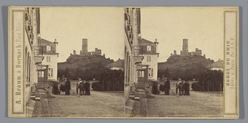 Carte postale ancienne Enkele mensen in een straat in Bad Godesberg Godesberg Godesberg (titel op object) Bords du Rhin (serietitel op object), Rp-F-F13842