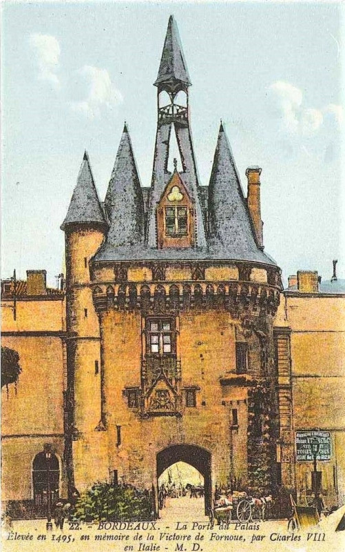 Carte postale ancienne Bordeaux - Porte du Palais (Md) à Bordeaux