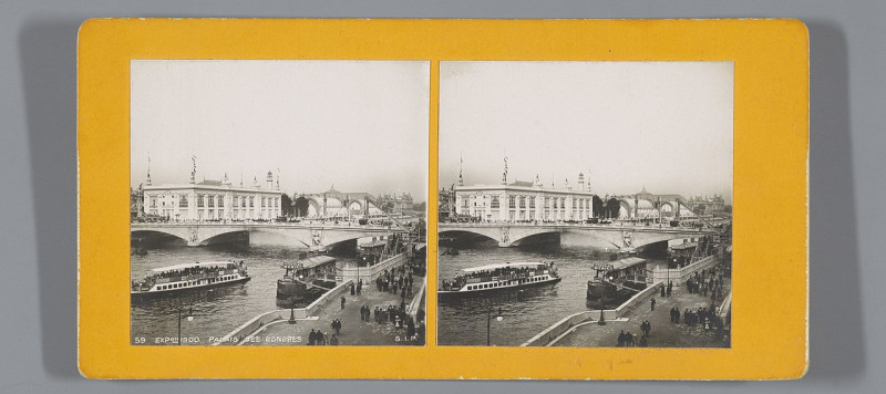 Carte postale ancienne Congreshal aan de Seine tijdens de Wereldtentoonstelling van 1900 Expon 1900 Palais des Congres (titel op object), Rp-F-F11009