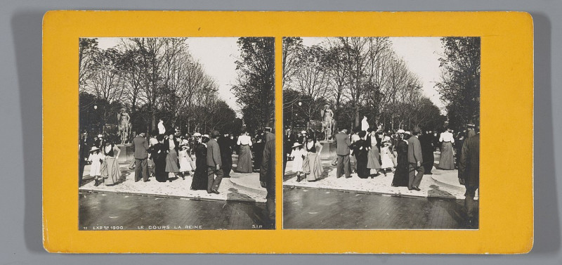 Carte postale ancienne De Cours la Reine tijdens de Wereldtentoonstelling van 1900 Expon 1900 Le Cours la Reine (titel op object), Rp-F-F11013
