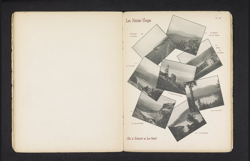 Carte postale ancienne Acht plekken in de omgeving van de Col de la Schlucht en Lac Blanc Les Hautes-Vosges (De la Schlucht au Lac blanc) (titel op object), Rp-F-2001-7-158-