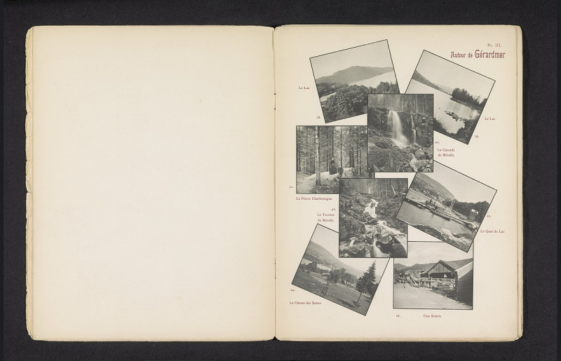 Carte postale ancienne Acht plekken rond Gérardmer Autour de Gérardmer (titel op object), Rp-F-2001-7-158-3