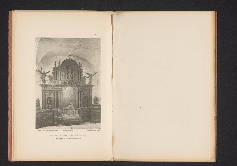Carte postale ancienne Gezicht op een altaarstuk in de Sint-Nicolaaskapel in Compiègne, Frankrijk Chapelle St-Nicolas - Retable (titel op object) Compiègne et ses Monument