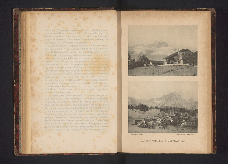 Carte postale ancienne Plaat met een gezicht op de Walliser Alpen en de Alpen in Vaud Alpes Vaudoises & Valaisannes (titel op object), Rp-F-2001-7-1104B-2