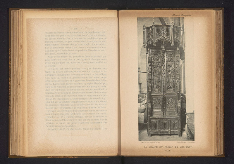 Carte postale ancienne Preekstoel La chaire du prieur de grandson (titel op object), Rp-F-2001-7-1103A-8