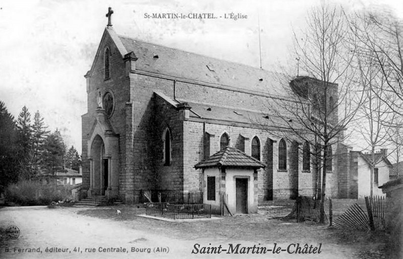 Carte postale ancienne Eglise de Saint-Martin-le-Châtel