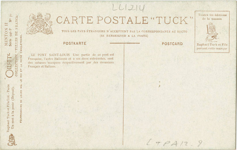 Carte postale ancienne Menton, Pont St. Louis. 946P 70 (Nby 420497)