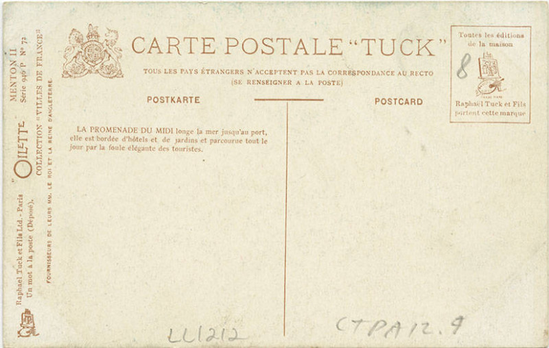 Carte postale ancienne Menton, Sur La Promenade. 946P 72 (Nby 418403)
