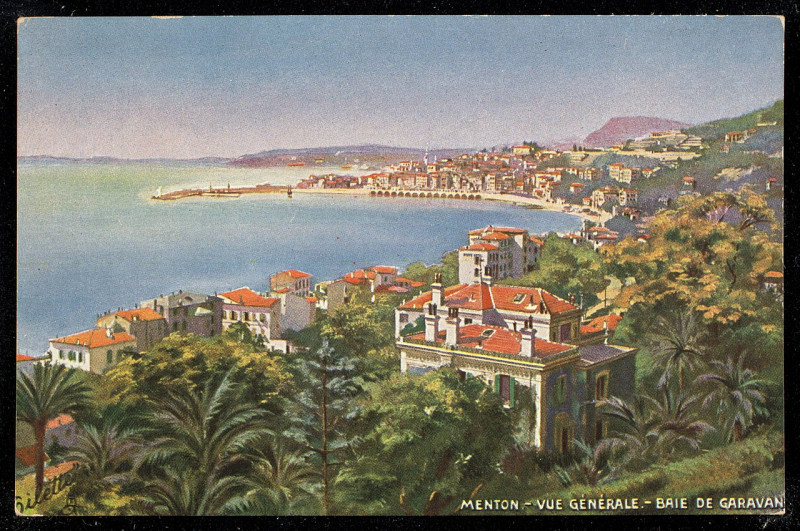 Carte postale ancienne Menton-Vue Generale-Baie De Garavan (Nby 443532)