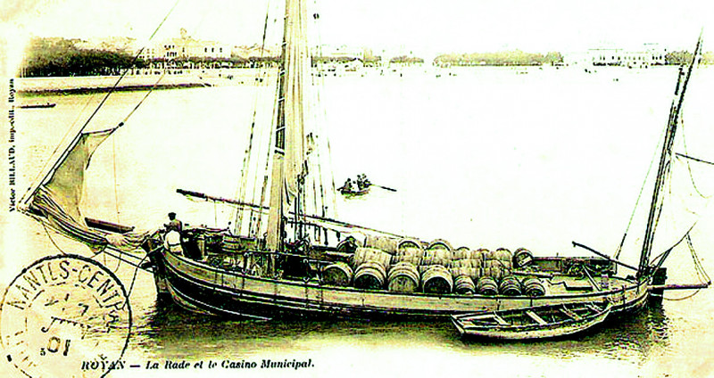 Carte postale ancienne Gabare à Royan