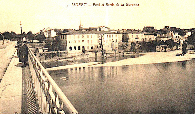 Carte postale ancienne Muret - Pont et bords de la Garonne (Dpj - 1367096289) à Muret