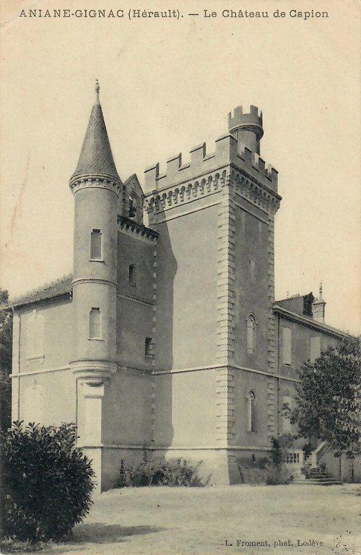 Carte postale ancienne Chateau Capion Carte postale 1900 à Gignac