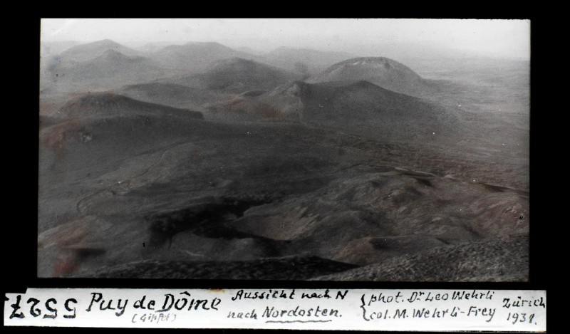 Carte postale ancienne Eth-Bib-Puy de Dôme (Gipfel), Aussicht nach Norden, Nordosten-Dia 247-05527