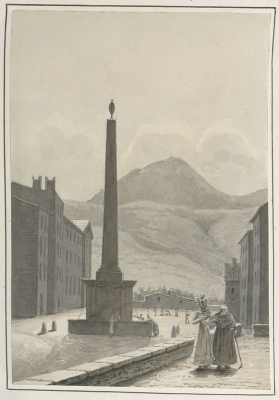 Carte postale ancienne Place de Clermont-Ferrand en 1821 à Clermont-Ferrand