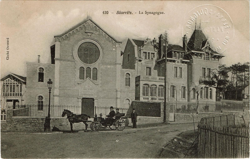 Carte postale ancienne Biarritz. Synagogue à Biarritz
