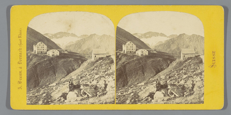 Carte postale ancienne Gezicht op de Furkapas tussen Wallis en Uri, Zwitserland Passage de la Furka (titel op object) Route du St. Gothard (serietitel op object) Suisse (ser