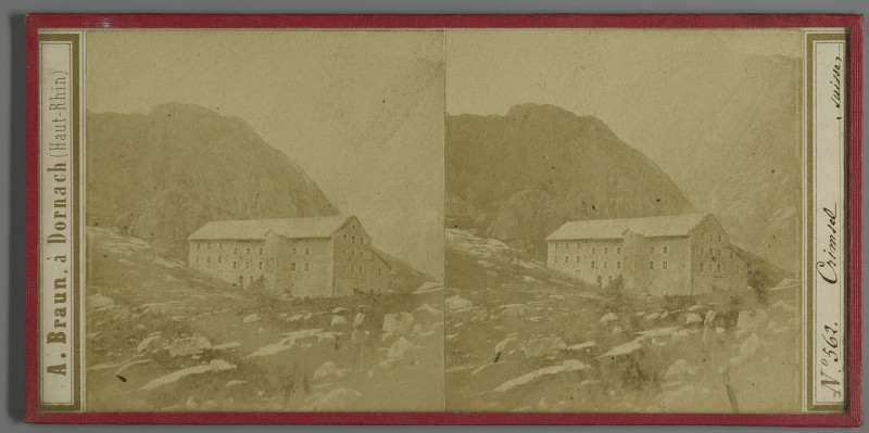 Carte postale ancienne Gezicht op een gebouw in de Grimselpas, Zwitserland, Rp-F-F08287