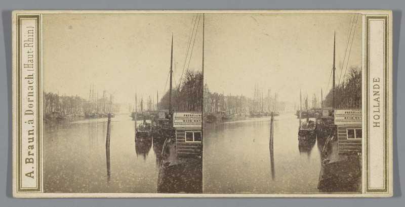 Carte postale ancienne Gezicht op het Haringvliet, Rotterdam. Uitzicht vanaf de Spanjaardsbrug Le Haringvliet, vue prise du Spanjuarsbrug (titel op object) Rotterdam (seriet