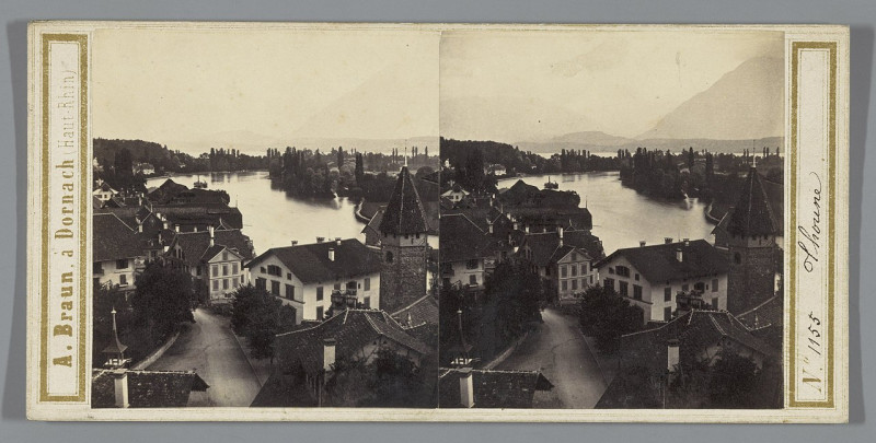 Carte postale ancienne Gezicht op Thun aan de Thunersee, Zwitserland Thoune (titel op object), Rp-F-F07930