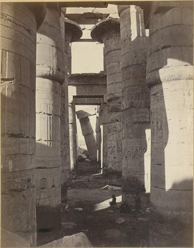 Carte postale ancienne Haute-Egypt, Salle Hypostyle à Karnak Met DT10693