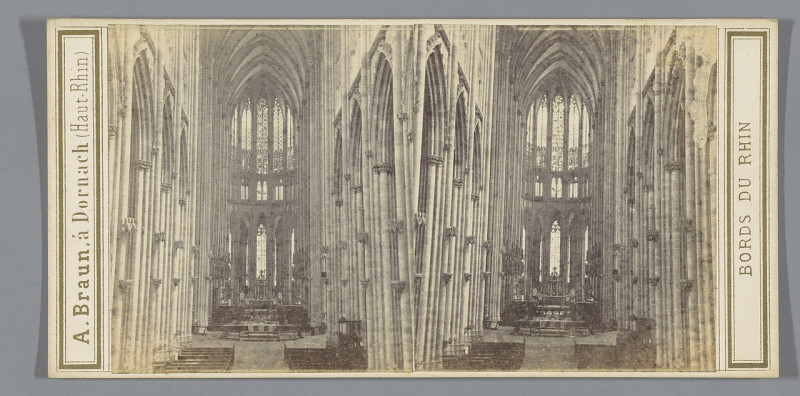 Carte postale ancienne Interieur van de Dom van Keulen Intérieur du Dòme (titel op object) Cologne (serietitel op object) Bords du Rhin (serietitel op object), Rp-F-F13858