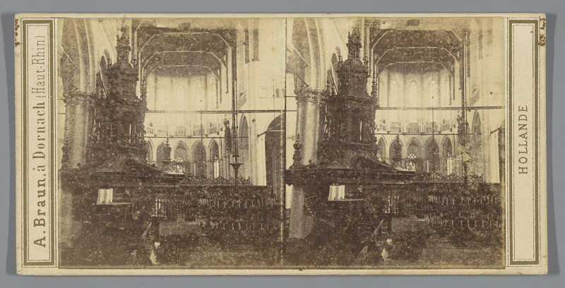 Carte postale ancienne Interieur van de Nieuwe Kerk, Amsterdam Intérieur de la nouvelle église (Nieuwe Kerk) (titel op object) Amsterdam (serietitel op object) Hollande (s