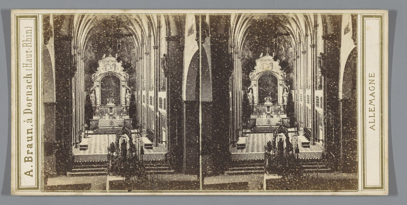 Carte postale ancienne Interieur van de Sint-Ursulakerk in Keulen Intérieur de l'Eglise Ste.-Ursule (titel op object) Cologne (serietitel op object) Allemagne (serietitel o