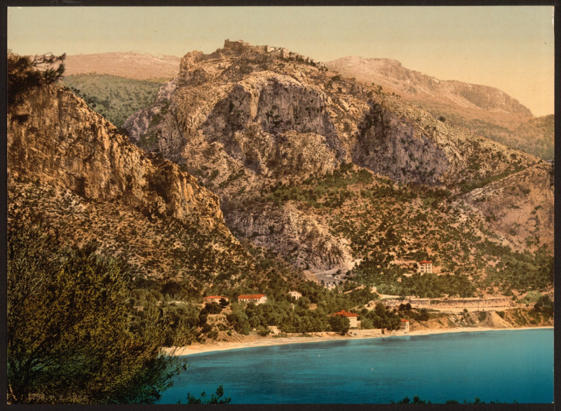 Carte postale ancienne General view, Eze and St. Jean, Riviera-LCCN2001699293