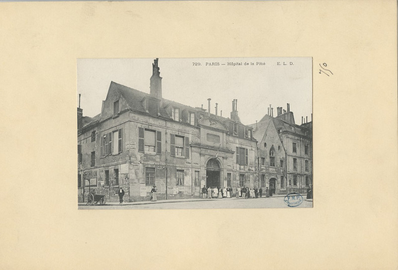 Carte postale ancienne Paris hôpital de la Pitié-CISA0750