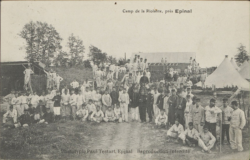 Carte postale ancienne Carte postale, Camp de la Riolaine, près Epinal