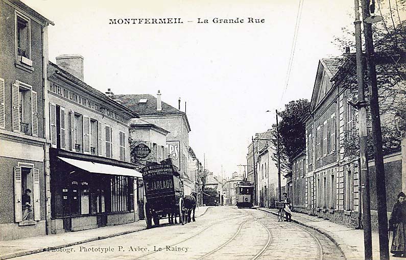 Carte postale ancienne Montfermeil-La Grande Rue
