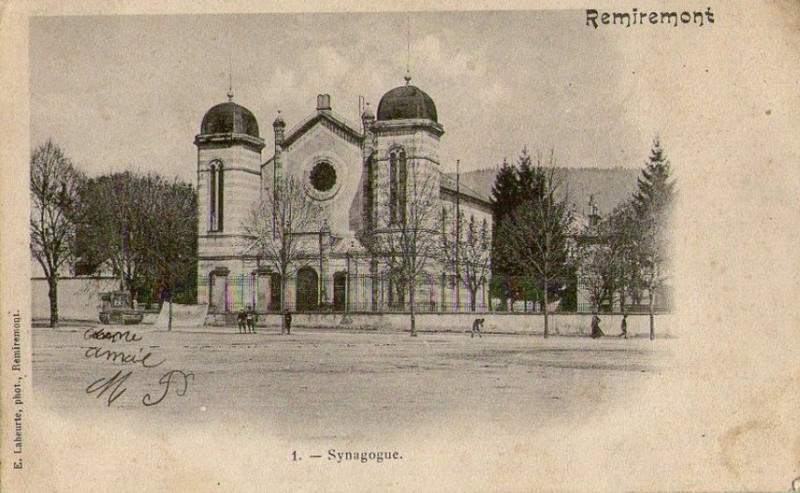 Carte postale ancienne Remiremont 1900 la synagogue 14 01 à Remiremont