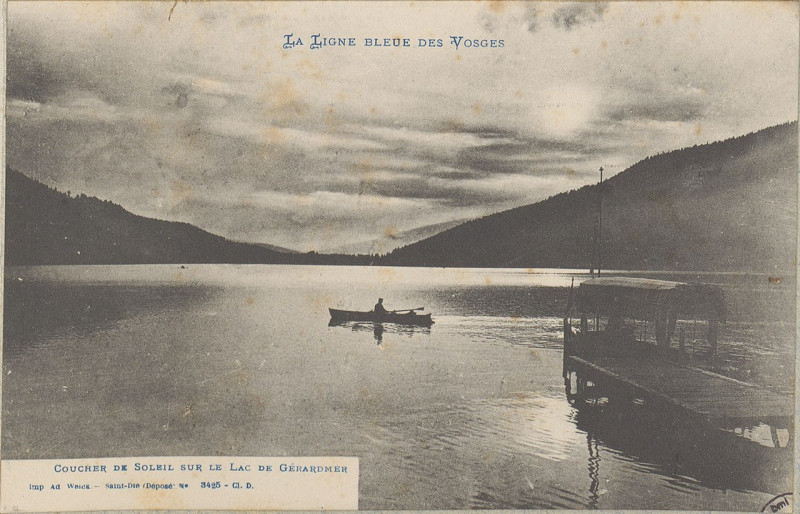 Carte postale ancienne Carte postale, Coucher de Soleil sur le lac de Gérardmer