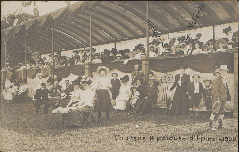 Carte postale ancienne Carte postale, Courses Hippiques d'Epinal, 1909