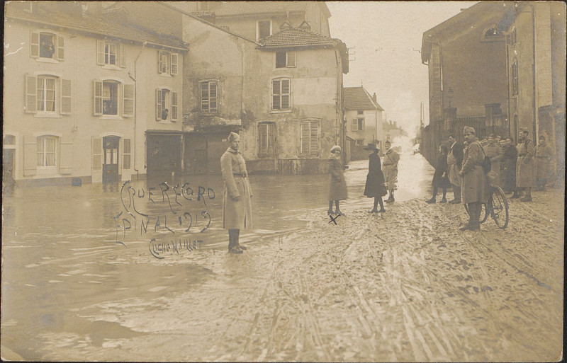 Carte postale ancienne Carte postale, Crue Record, Epinal 1920