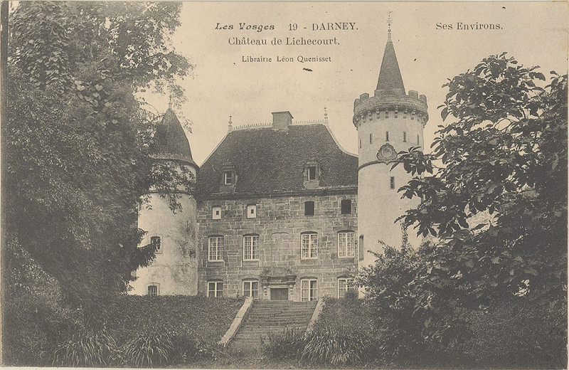 Carte postale ancienne Carte postale, Darney, Château de Lichecourt