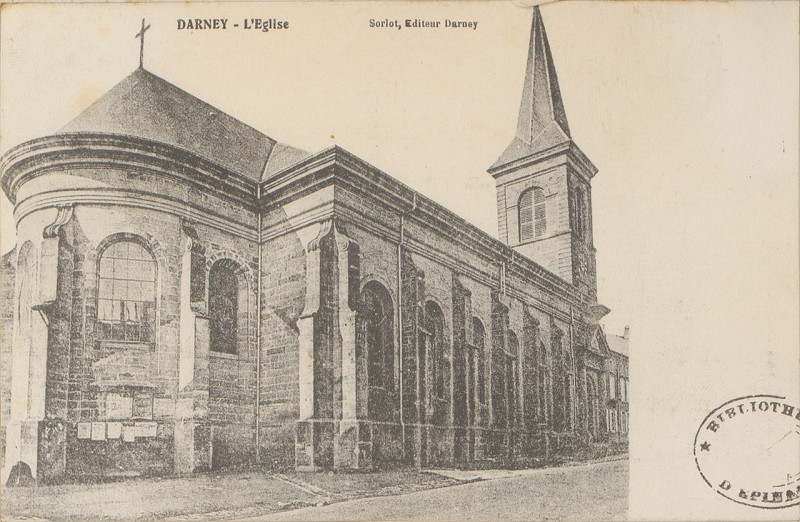 Carte postale ancienne Carte postale, Darney, L'Eglise