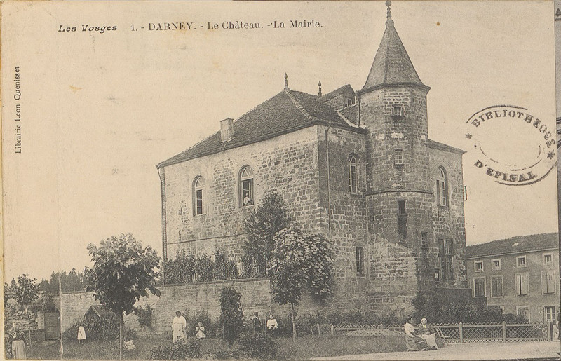Carte postale ancienne Carte postale, Darney, Le Château, La Mairie