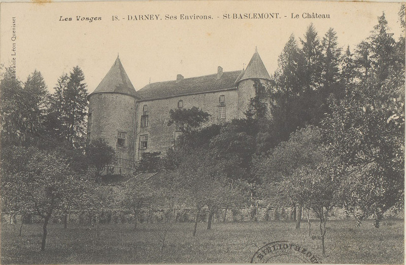 Carte postale ancienne Carte postale, Darney, Ses environs, St-Baslemont, Le Château