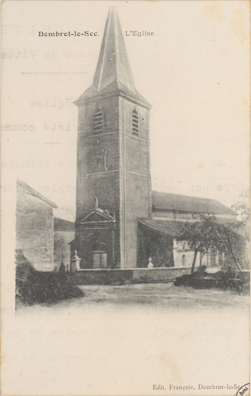 Carte postale ancienne Carte postale, Dombrot-le-Sec, L'Eglise