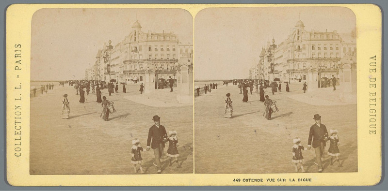 Carte postale ancienne Gezicht op de dijk van Oostende Ostende vue sur la Digue Vue de Belgique (serietitel op object), Rp-F-F12365