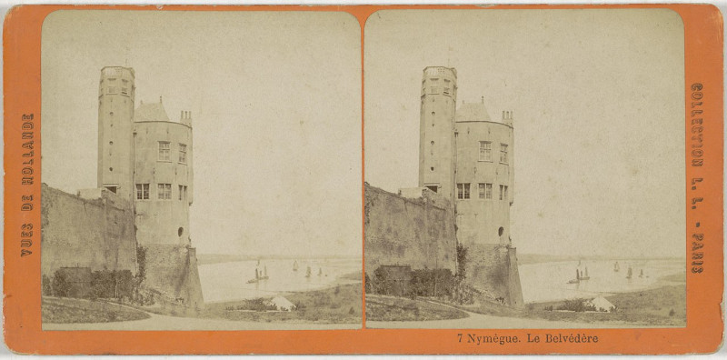 Carte postale ancienne Gezicht op de wachttoren Belvédère in Nijmegen Nymègue. Le Belvédère (titel op object) Vues de Hollande (serietitel op object), Rp-F-F12206
