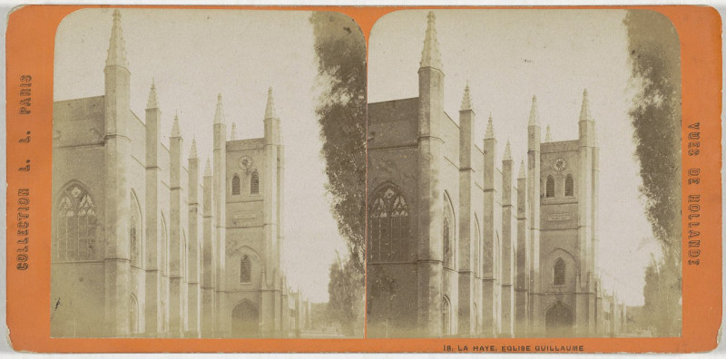 Carte postale ancienne Gezicht op de Willemskerk in Den Haag La Haye. Eglise Guillaume (titel op object) Vues de Hollande (serietitel op object), Rp-F-F12178