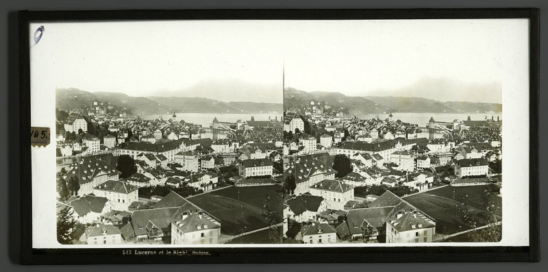 Carte postale ancienne Gezicht op Luzern en de Rigi te Zwitserland, Rp-F-F08302