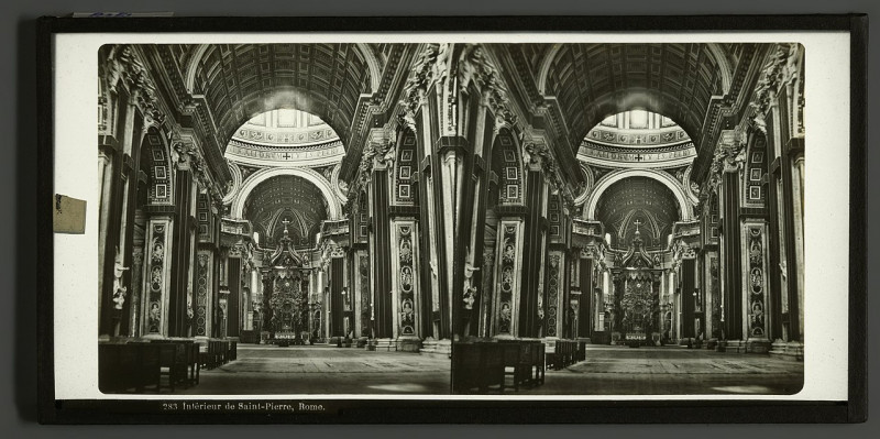Carte postale ancienne Interieur van de Sint-Pietersbasiliek te Vaticaanstad, Rp-F-F08251