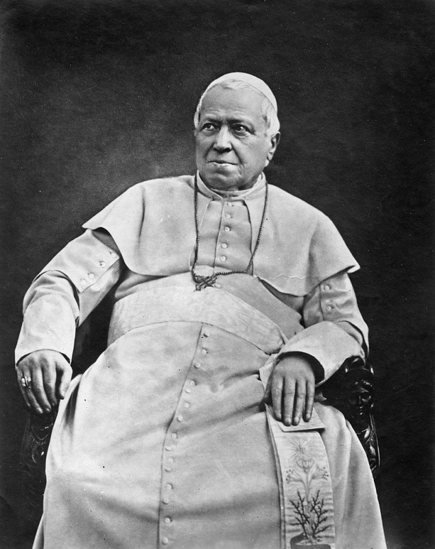 Carte postale ancienne Pius IX, by Adolphe Braun, 1875