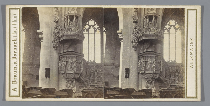 Carte postale ancienne Preekstoel in de Dom van Maagdenburg Innere Ansicht des Doms. Die Kanzel (titel op object) Magdeburg (serietitel op object) Allemagne (serietitel op o